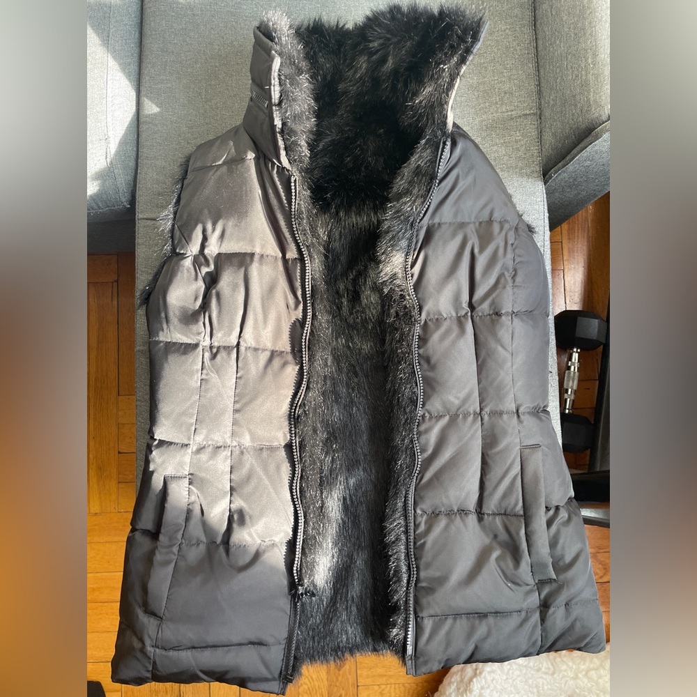 Reversible faux fur vest